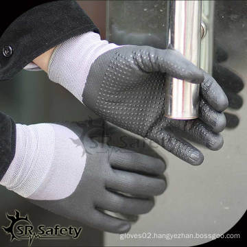 SRSAFETY 15G knitted dotted nitrile protective gloves dot nitrile product